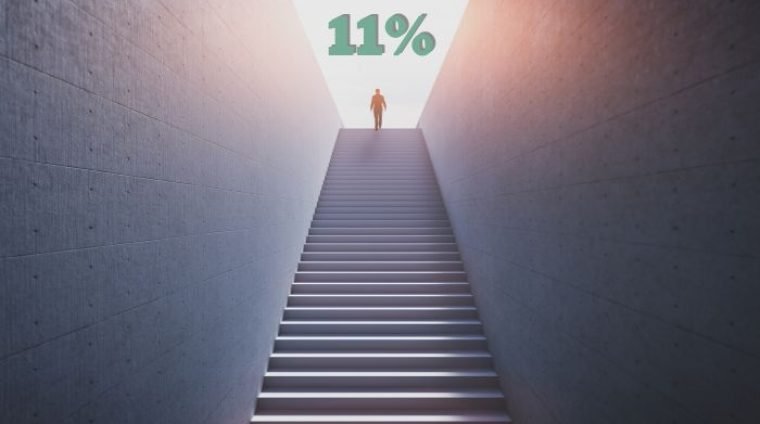 llegar al 11%